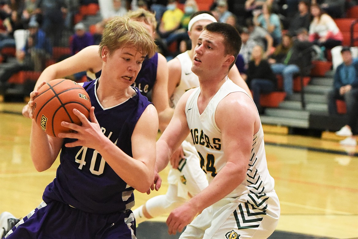 Charlo's Wesley Anderson goes to the basket during the district title game against St. Regis on Saturday at Ronan. (Scot Heisel/Lake County Leader)