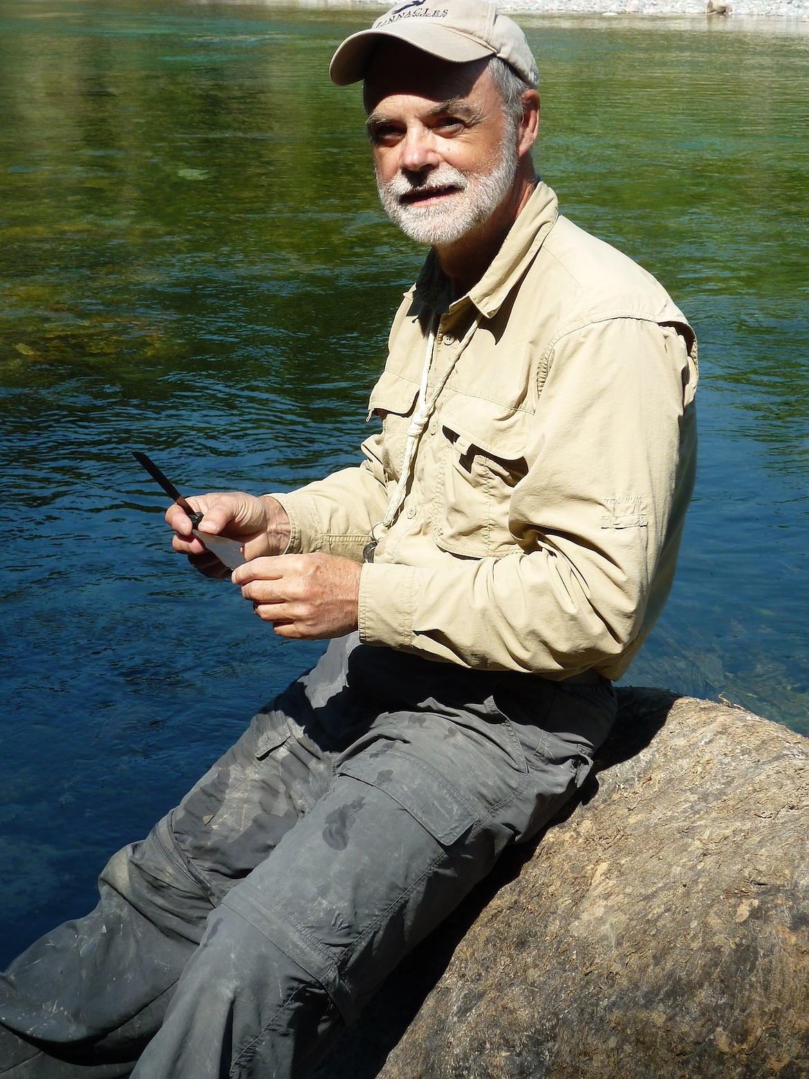 Dale Greenwalt has been coming to Northwest Montana for the past 15 years to recover ancient insects fossilized in the banks of the Middle Fork of the Flathead. (Photo courtesy of Dale Greenwalt)