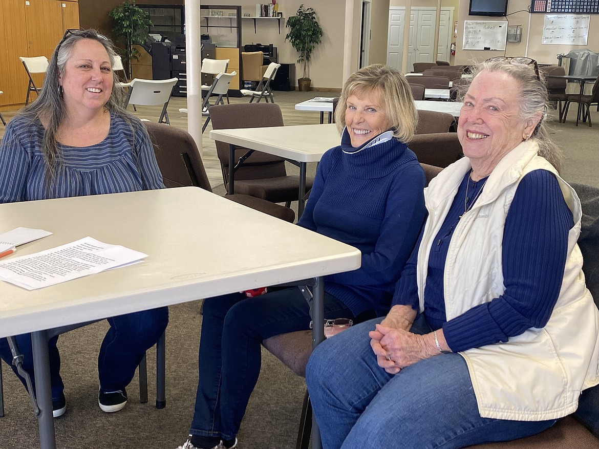 From left Hayden Senior Center Executive Director Lisa Martin, Board Chair Katherine Hanna and Treasurer Kathy Verburg, at the old location on Government Way in February. The senior center was facing a crisis in when rent was increased from $3,475 to $5,800. The Coeur d'Alene Shriners read about their predicament and offered to provide space for the group at a price they could afford.