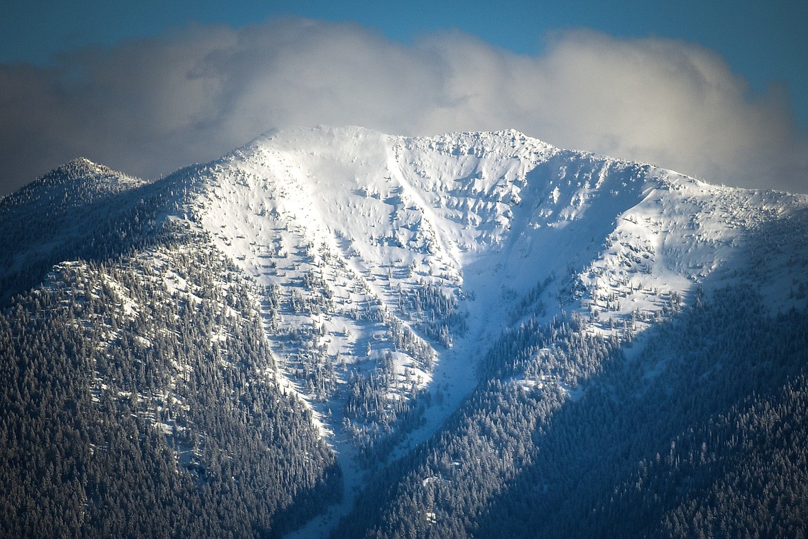 A fresh layer of snow sits atop the Swan Crest on Wednesday, Feb. 16. (Casey Kreider/Daily Inter Lake)