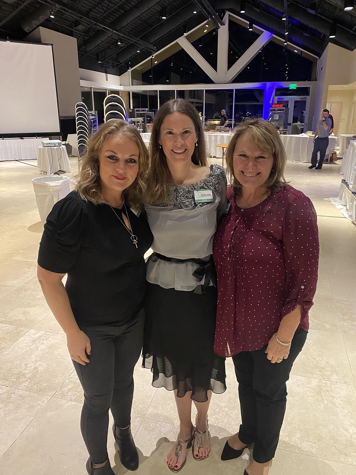 Rebecca Smith with CDAIDE staff Ruth Boe, left, and Cindy Ackland at the end of the CDAIDE Chef Challenge last November. Photo courtesy of Rebecca Gershenson Smith