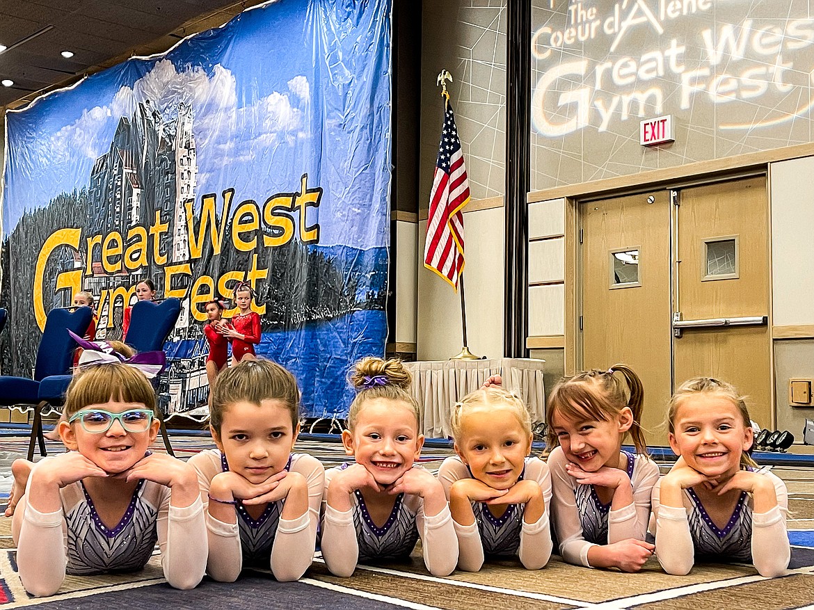 Courtesy photo
Avant Coeur Level 2s take 3rd Place Team at Great West Gym Fest at The Coeur d'Alene Resort last weekend. From left are Luna Perez, Isla Moore, Paisley Moore, Eve Seaman, Cj Destaphano and Nellie Behunin.