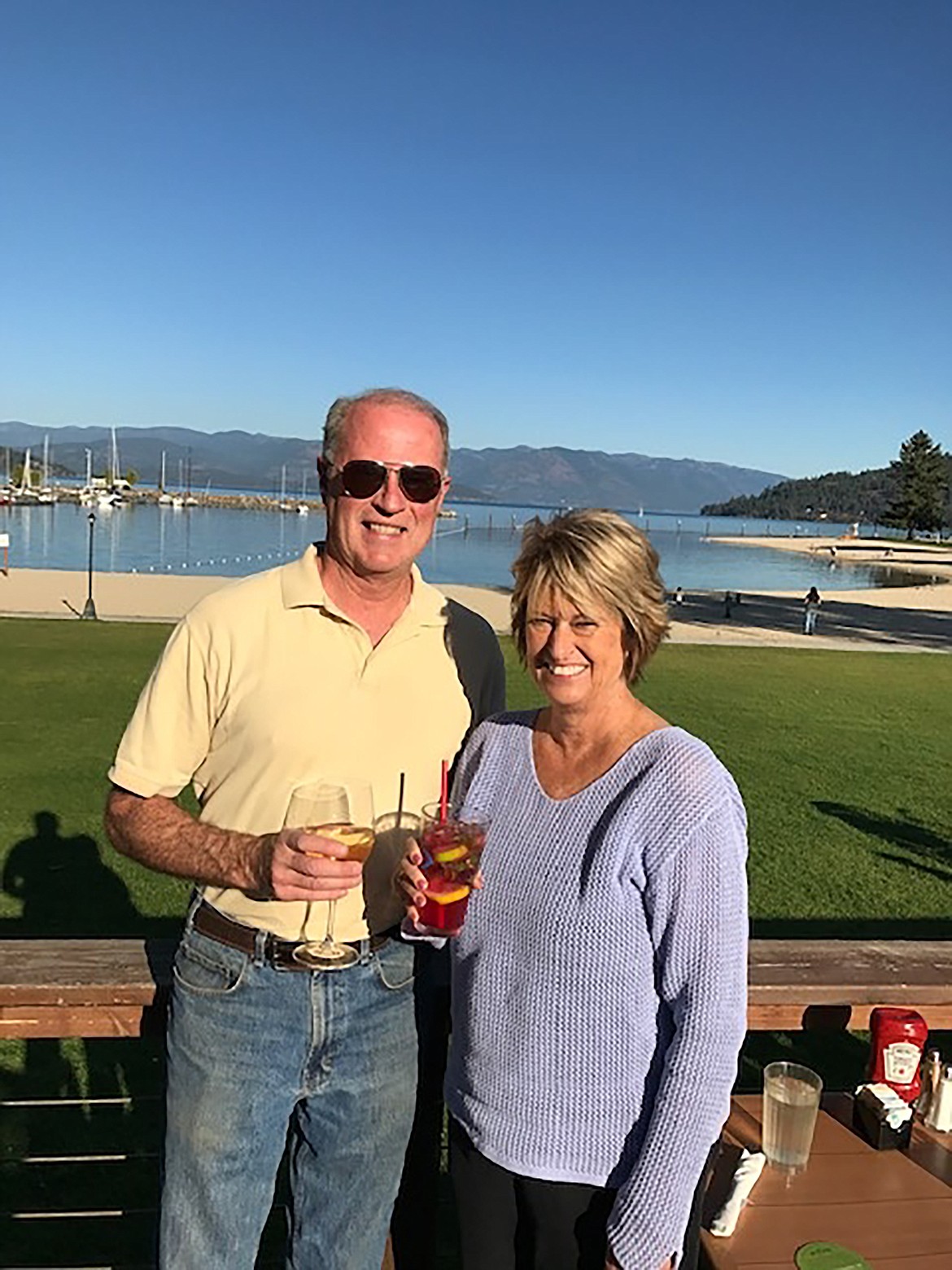 Mike and Karen Gunter are pictured at City Beach.