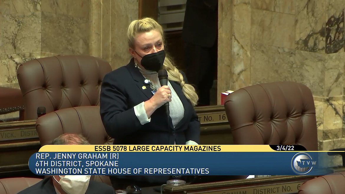 Rep. Jenny Graham pushed against Senate Bill 5078 during the Friday floor session highlighting many republican concerns. In contrast, Washington Democrats touted the safety the bill might provide to residents.