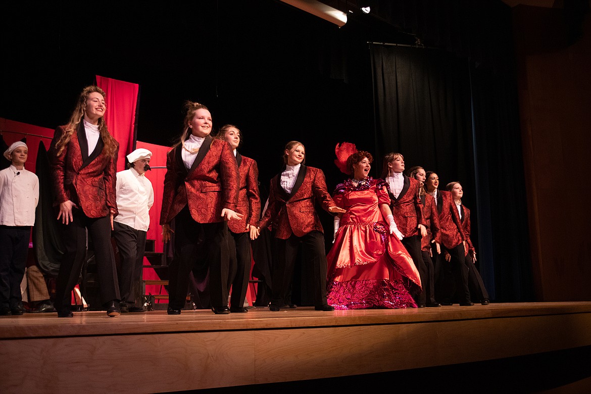 Performers sing during one of the show's big numbers.