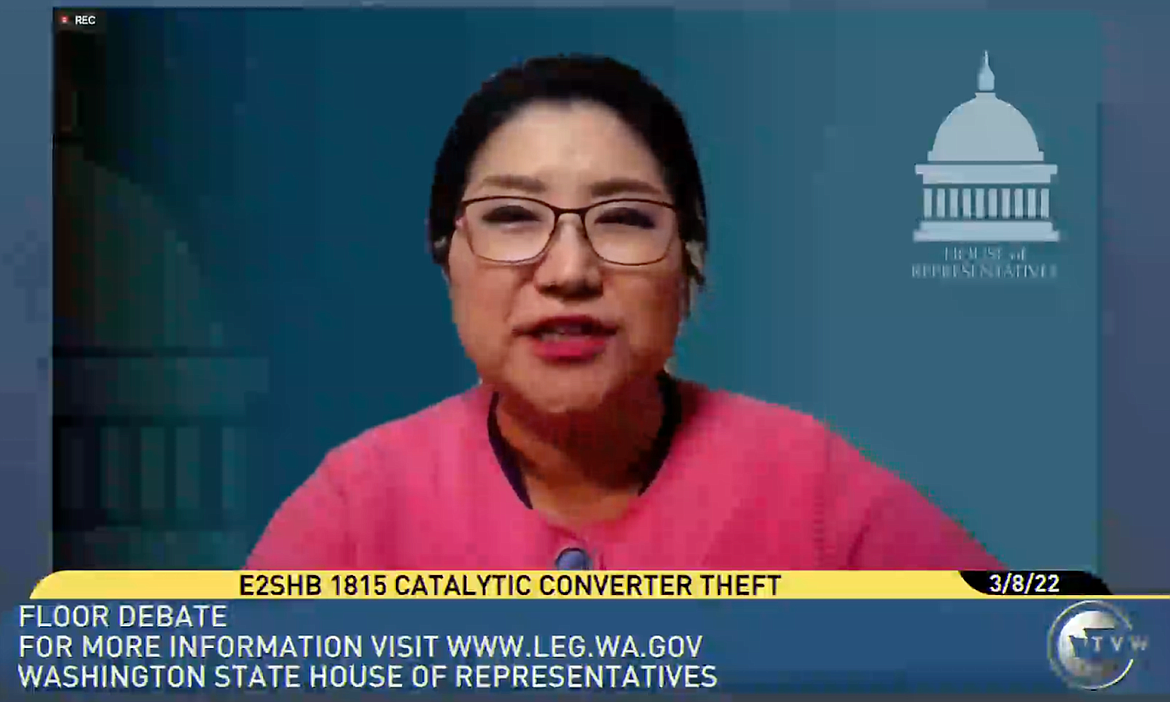 Rep. Cindy Ryu, D-Shoreline, proposed House Bill 1815 this session to cut the demand for stolen catalytic converters across the state. The crime is common locally throughout Grant and Adams counties.