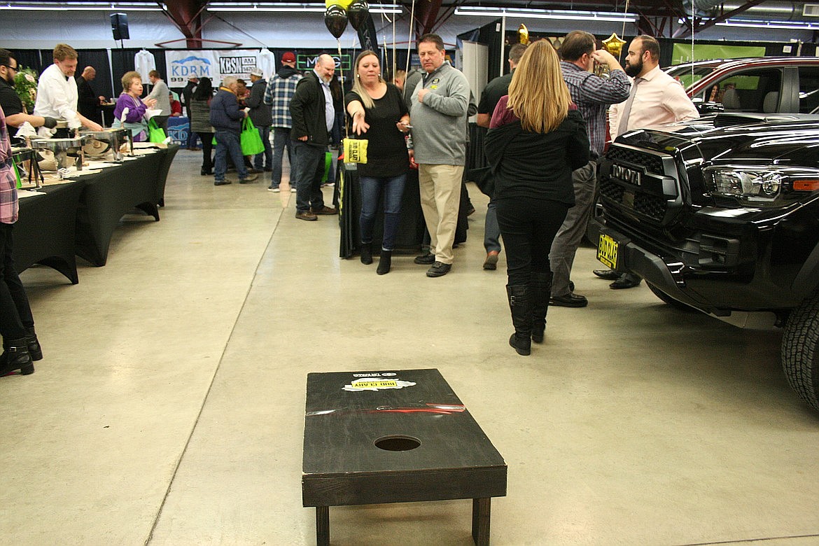 Horse races aren’t the only game that may be found at the business expo. In 2021, participants had the opportunity to play cornhole and other games while networking.