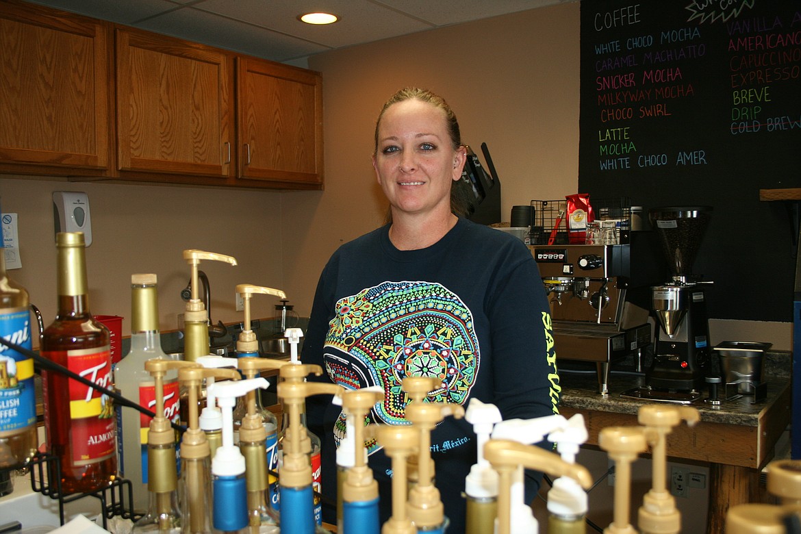 Sky’s Coffee owner Alisha Avalos in her new Mattawa business, which she opened in December. Avalos said the shop reminds her of working with her mother at Tiddaly Diddalys when she was younger.