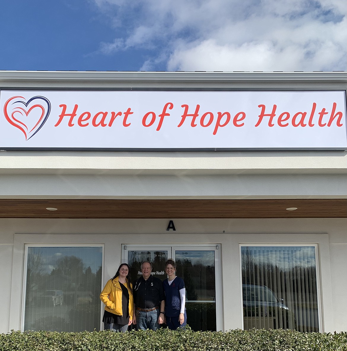 From left, Moriah Cason, Dr. Duke Johnson and Sonja Sisco of Heart of Hope Health.