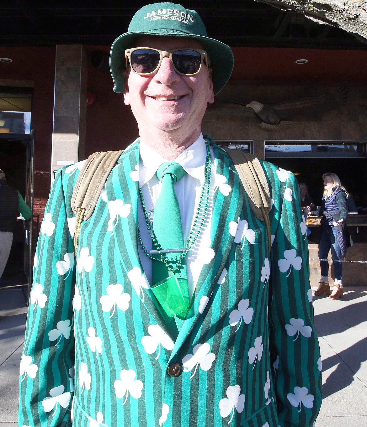 Mark Enegren is dressed for the St. Patrick’s Day Parade in Coeur d’Alene.