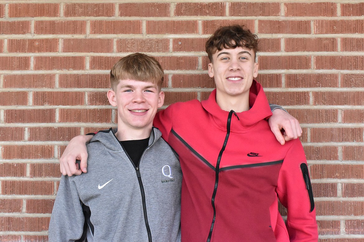 Aidan Heikes (left) and TreyVaughn Bierlink (right) have been best friends since they were toddlers. As seniors, they accomplished a lot on the basketball court, helping their team make it to the state championship tournament, among other achievements.