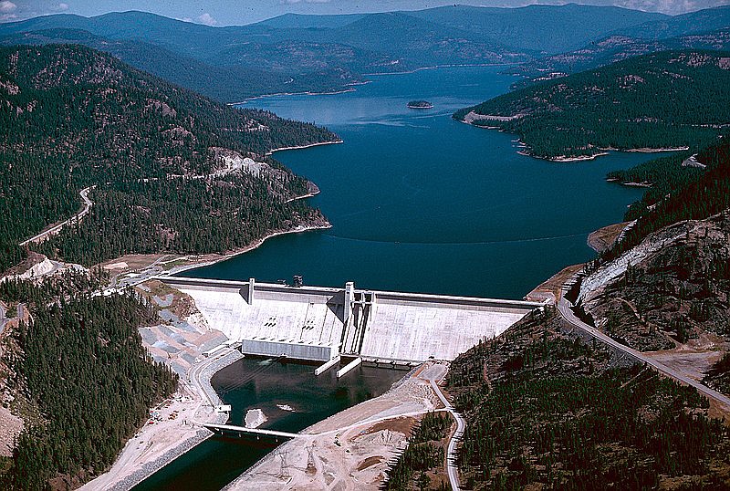 Libby Dam pictured in 1986