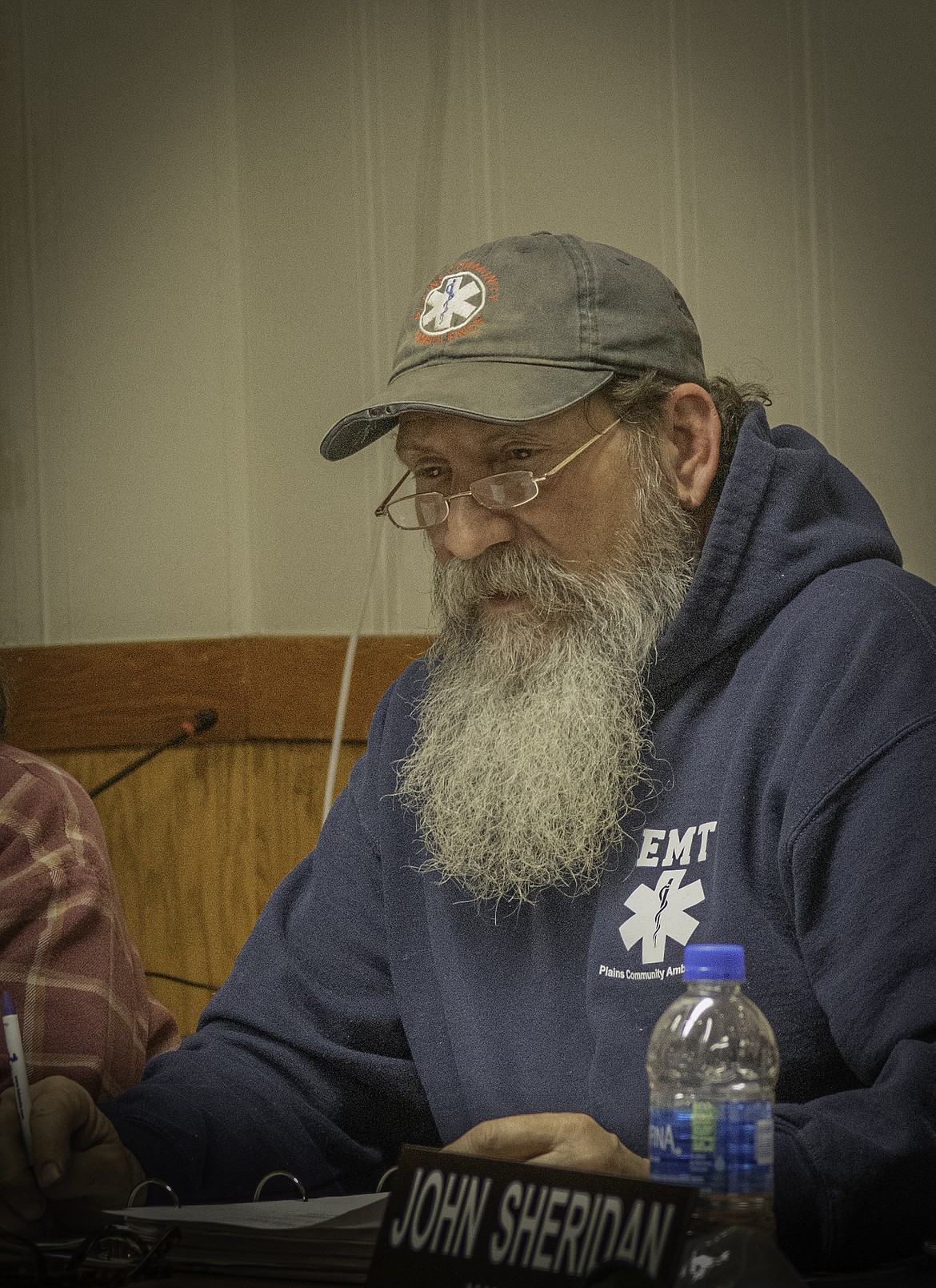 Plains City Council member Joel Banham at the regular meeting last week. (Tracy Scott/Valley Press)