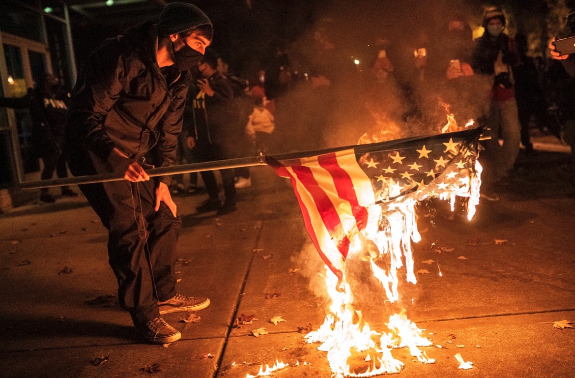 Police declared a riot in Portland, Ore., in November 2021, while other Antifa and Black Lives Matter protesters smashed shop windows in march “against capitalism” in Vancouver, Wash.
