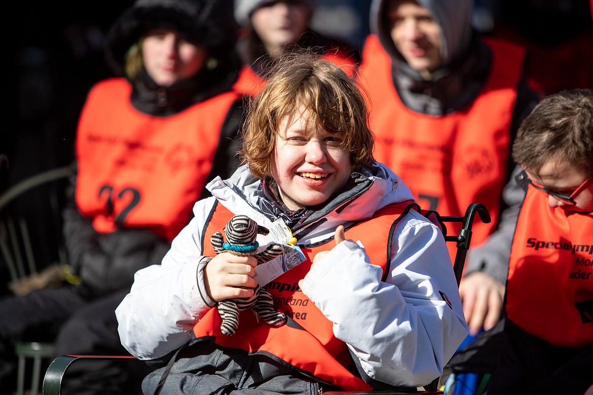 Gwen from Kalispell Schools at the Special Olympics Montana Glacier Area Winter Games at Whitefish Mountain Resort on Tuesday. (JP Edge photo)