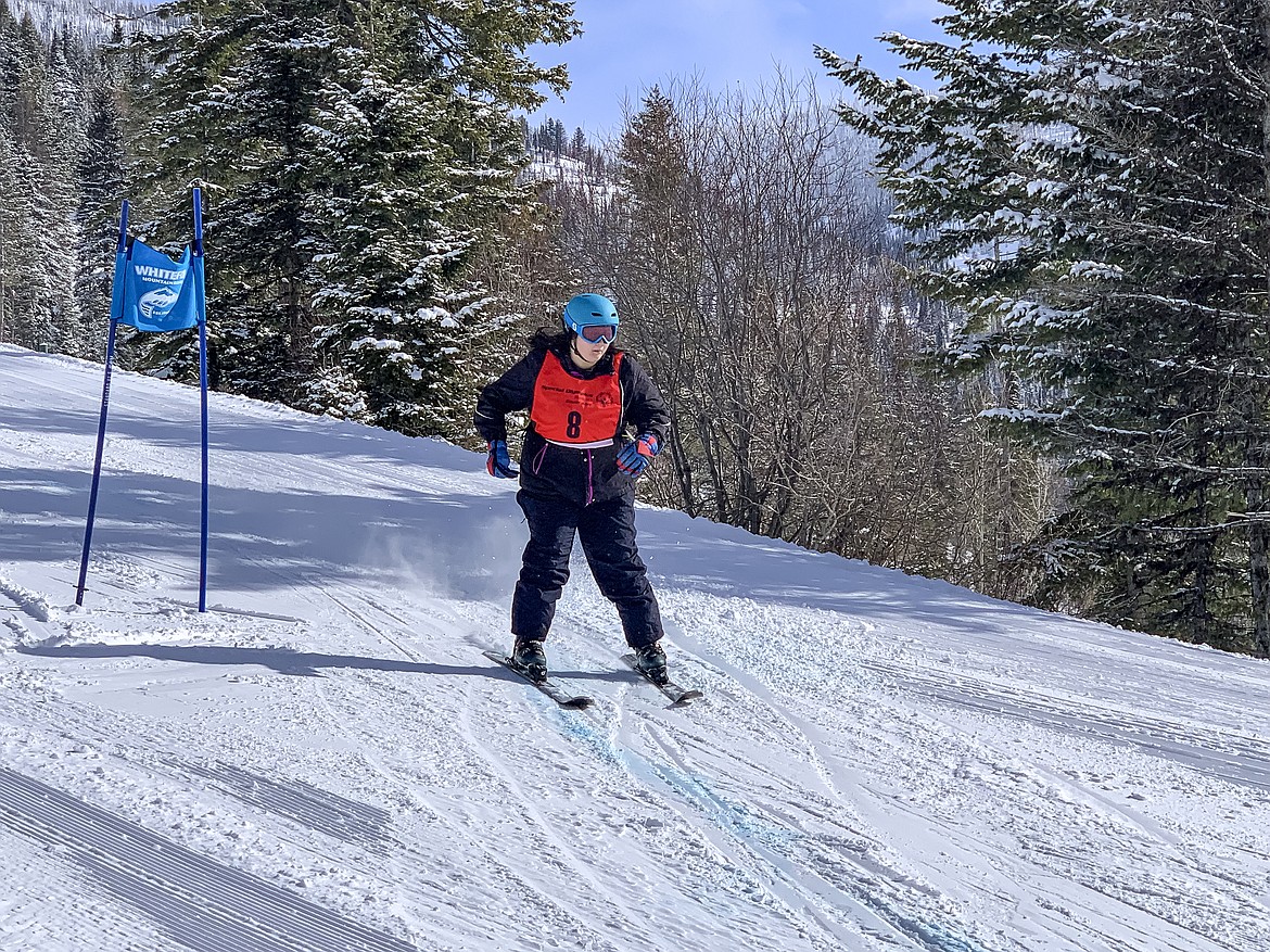 Racer Breanna Darsow competes in the Special Olympics Montana Glacier Area Winter Games at Whitefish Mountain Resort on Tuesday. (Bradford Ress contributed photo)