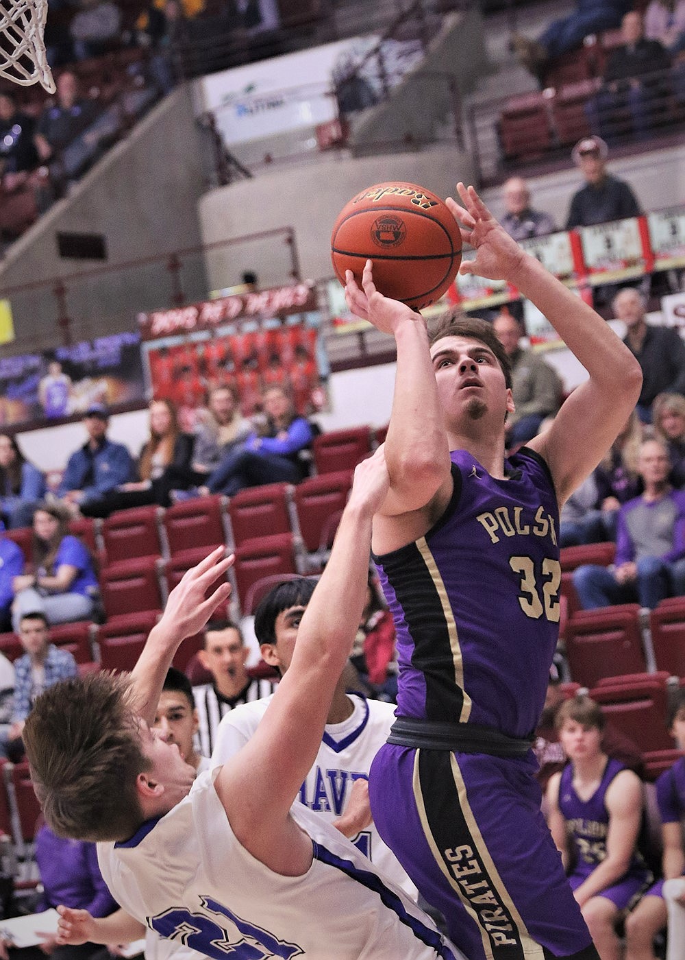 Colton Graham rises for a shot at the state tournament in Missoula. (Courtesy of Bob Gunderson)