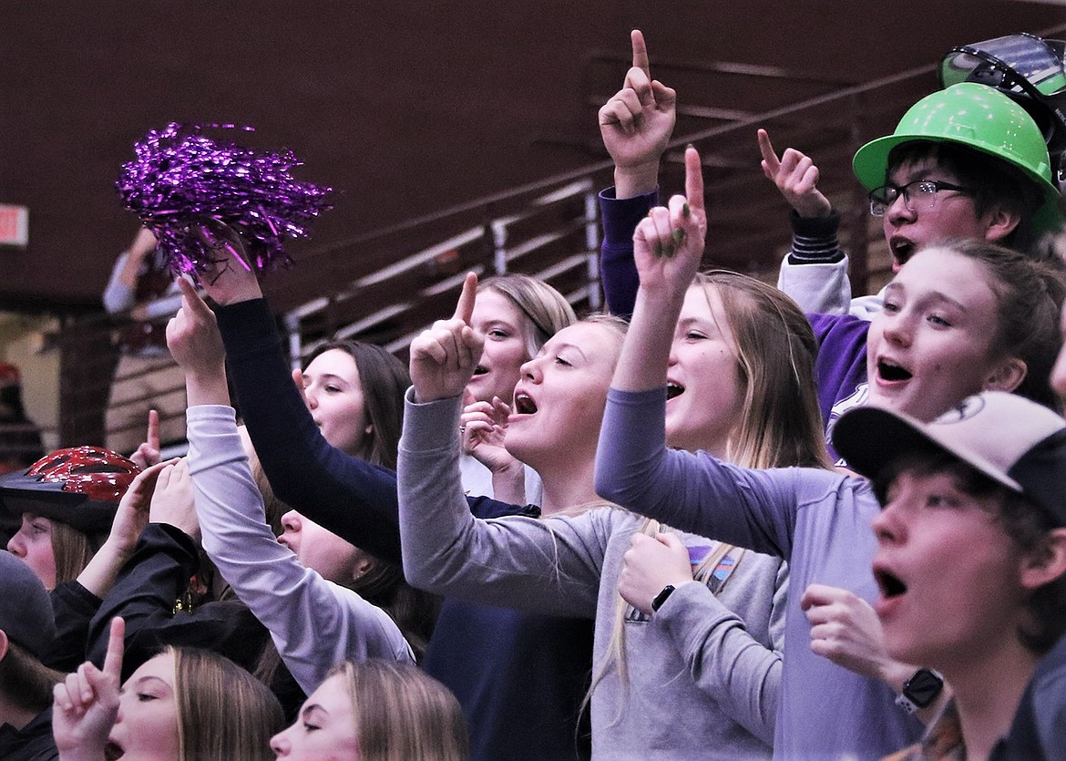 Polson fans cheer on the Pirates at the state tournament in Missoula. (Courtesy of Bob Gunderson)