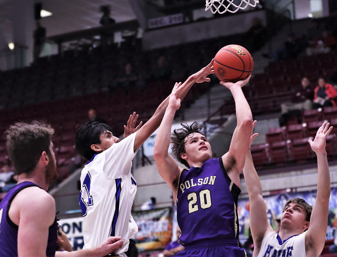 Jarrett Wilson drives against Havre at Dahlberg Arena in Missoula. (Courtesy of Niki Graham)