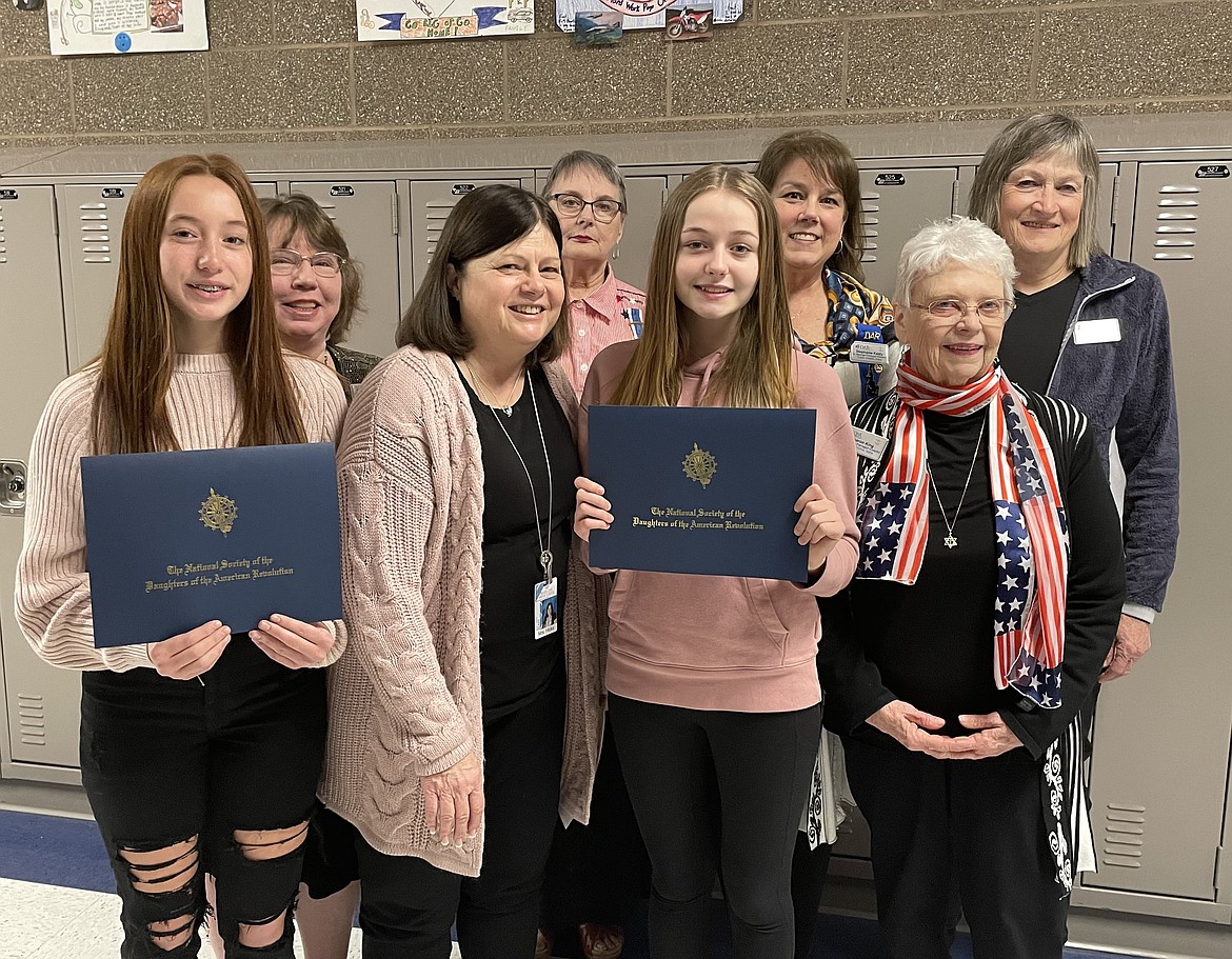 Back row from left: Michelle Fansler, Susan Snodderley, Stephanie Keaty and Kim Brown. Front row: Londyn Steckman, Mrs. Hicks, Reese Alexander and Sharon King.