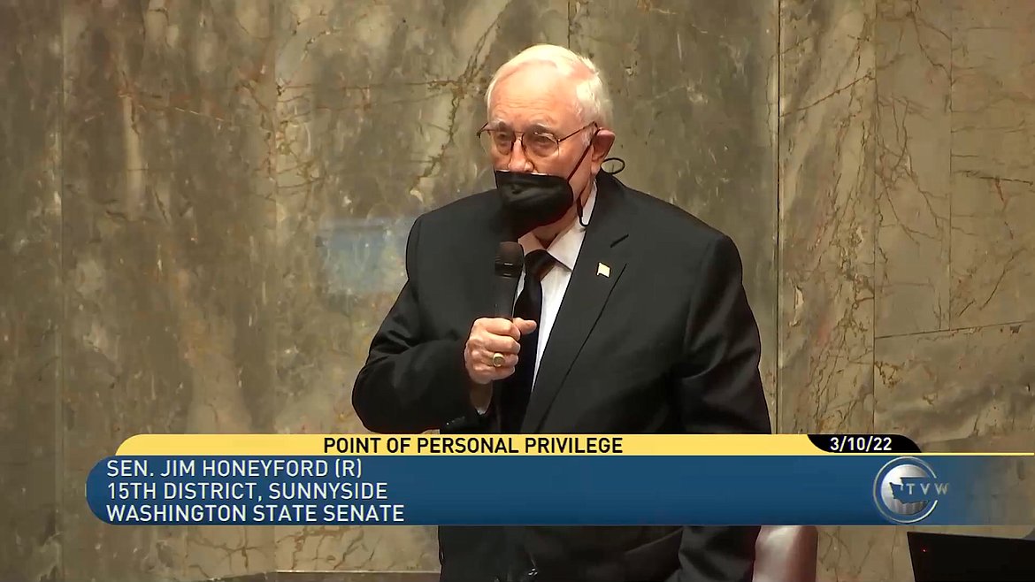 Sen. Jim Honeyford, R-Sunnyside called out Democratic partisanship he says he observed throughout the 2022 legislative session.