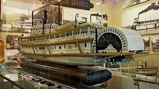 Robert Brune‘s beautiful model of the Georgie Oakes is on display at the Museum of North Idaho.