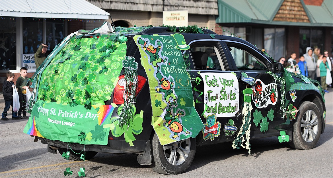 The 2022 St. Patrick's Day parade down Main Street in Ronan. (Scot Heisel/Lake County Leader)