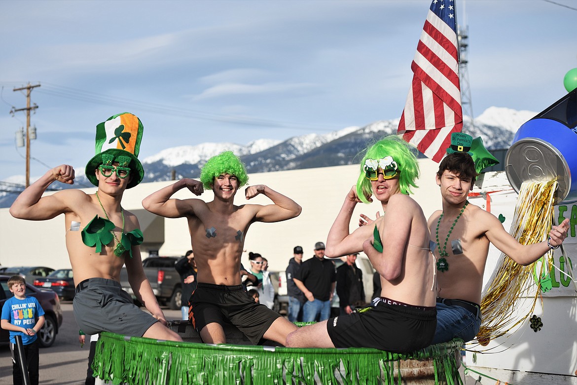 The 2022 St. Patrick's Day parade down Main Street in Ronan. (Scot Heisel/Lake County Leader)