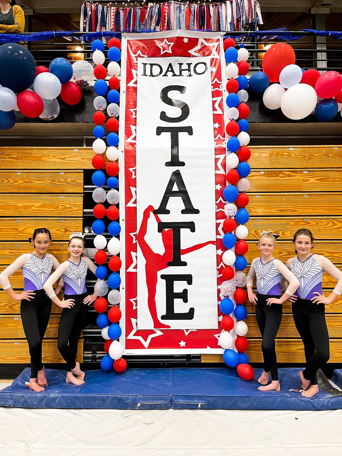 Courtesy photo
Avant Coeur Xcel Silvers at the Idaho state gymnastics championships in Moscow. From left are Malia Makanani, Mallory Secord, Harlan Baldwin and Myla Bryan.
