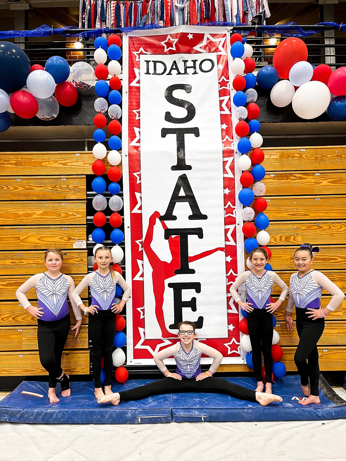 Courtesy photo
Avant Coeur Xcel Silvers at the Idaho state gymnastics championships in Moscow. From left are Ellie Anderson, Olivia Merry, Brinleigh Browne, Lois Chesley and Evelynn Prescott.