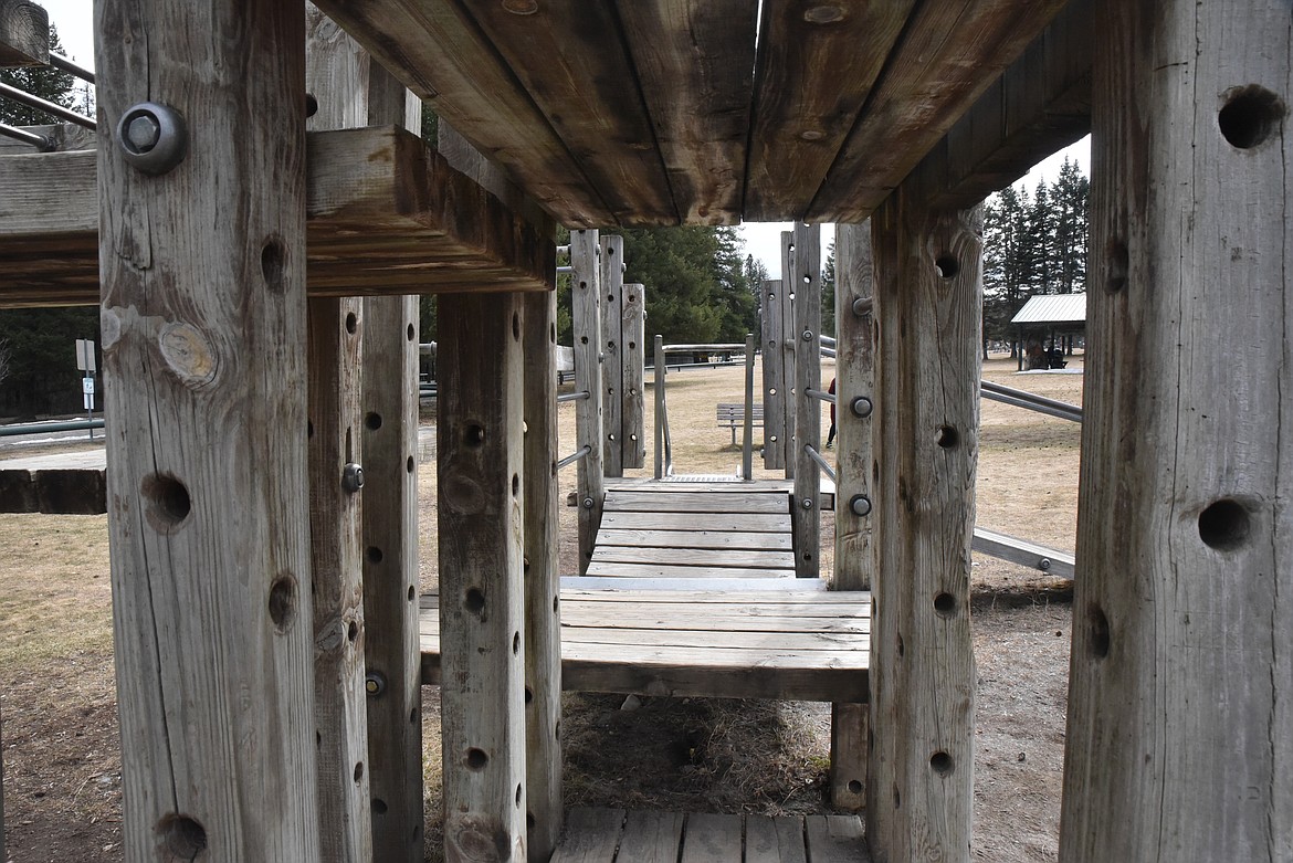 The playground equipment at Fireman's Park in Libby. (Derrick Perkins/The Western News)