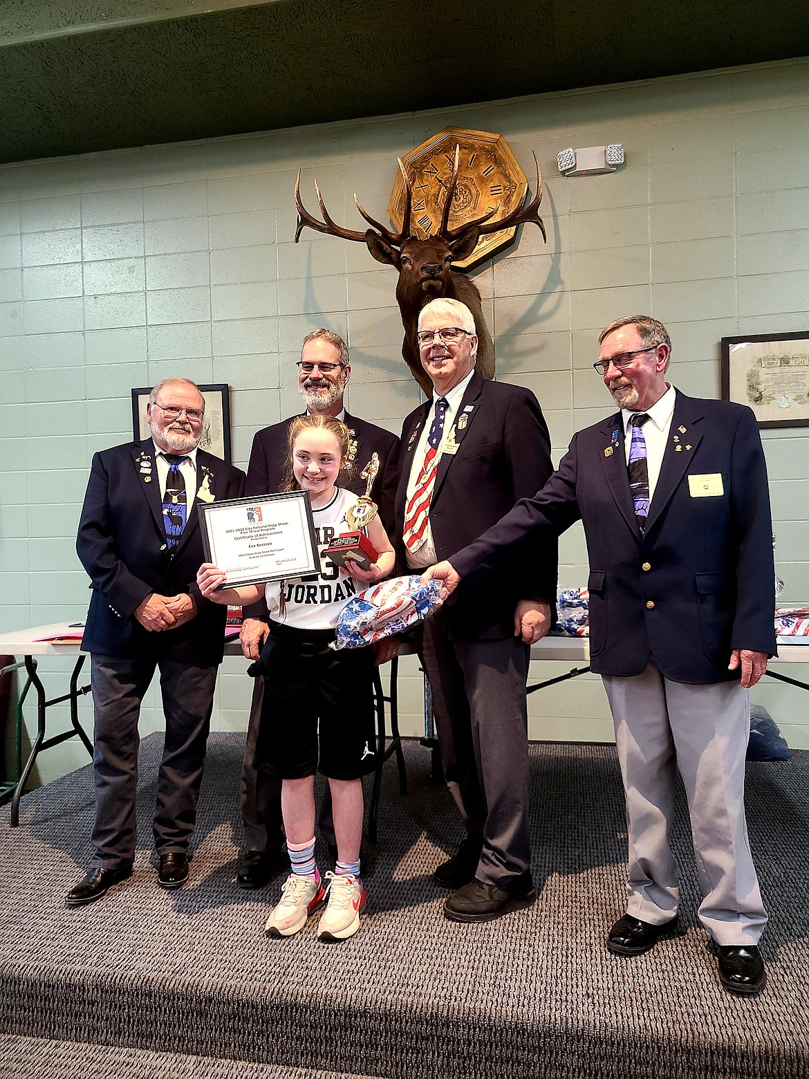 Courtesy photo
Eva Berzoza of Coeur d'Alene, a fifth-grader at Fernan Stem Academy, placed third in the girls 10-11 age division at the recent state Elks Hoop Shoot at Syringa Middle School in Caldwell.
