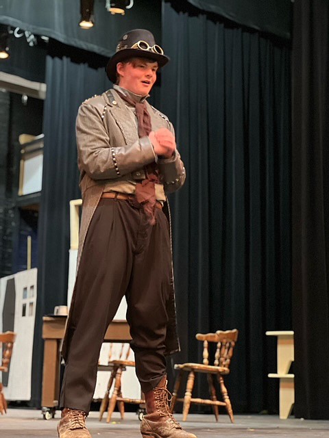 Wyatt Szymoniak as Bill Sykes in Homeschool Theater Club's "Oliver Twist"