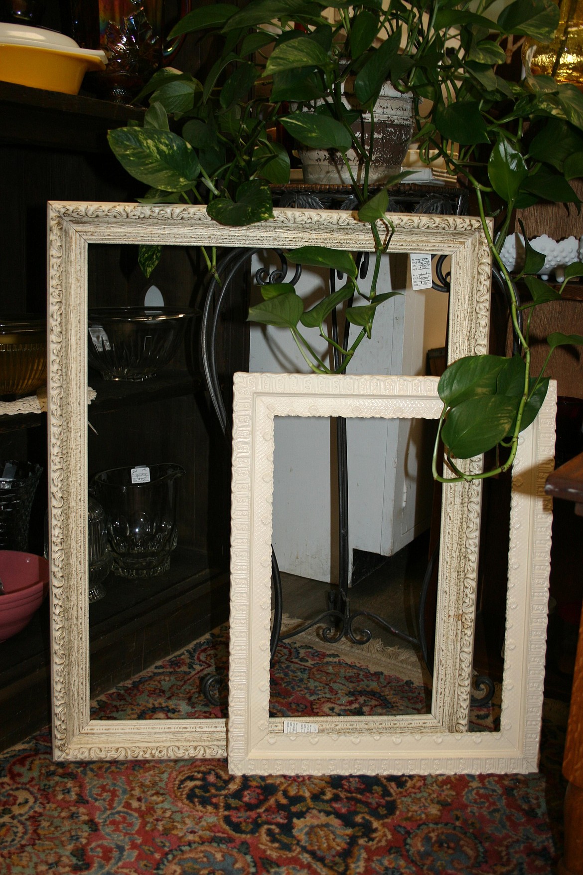 Vintage picture frames, shown here at Roost Vintage in Moses Lake, are popular for decorating with or without pictures.