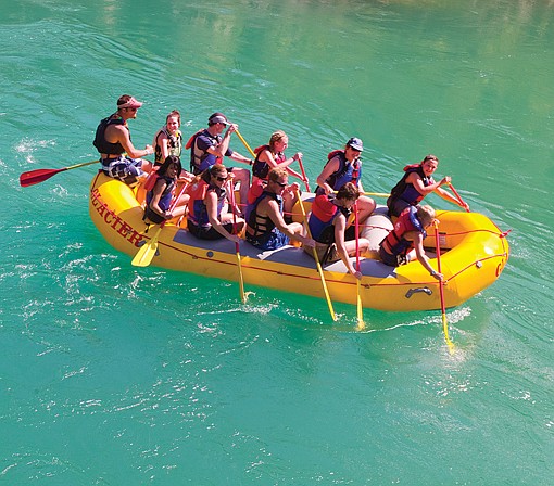 A Glacier Raft Company raft floats the Middle Fork of the Flathead River. (Hungry Horse News file)