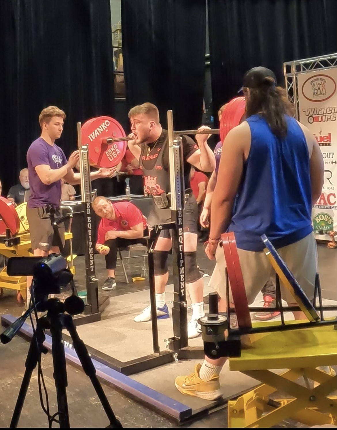 Jake Rendina competes in the squat portion of the Montana State Powerlifting Championships in Helena on Saturday, March 19. (Photo courtesy Donny Tudahl)