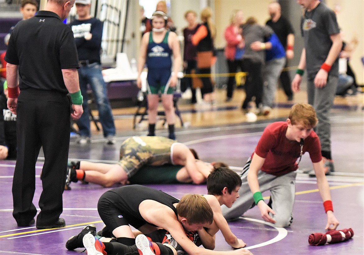 About 550 youth wrestlers visited Polson over the weekend for the Western Montana Little Guy Wrestling Championships. (Scot Heisel/Lake County Leader)