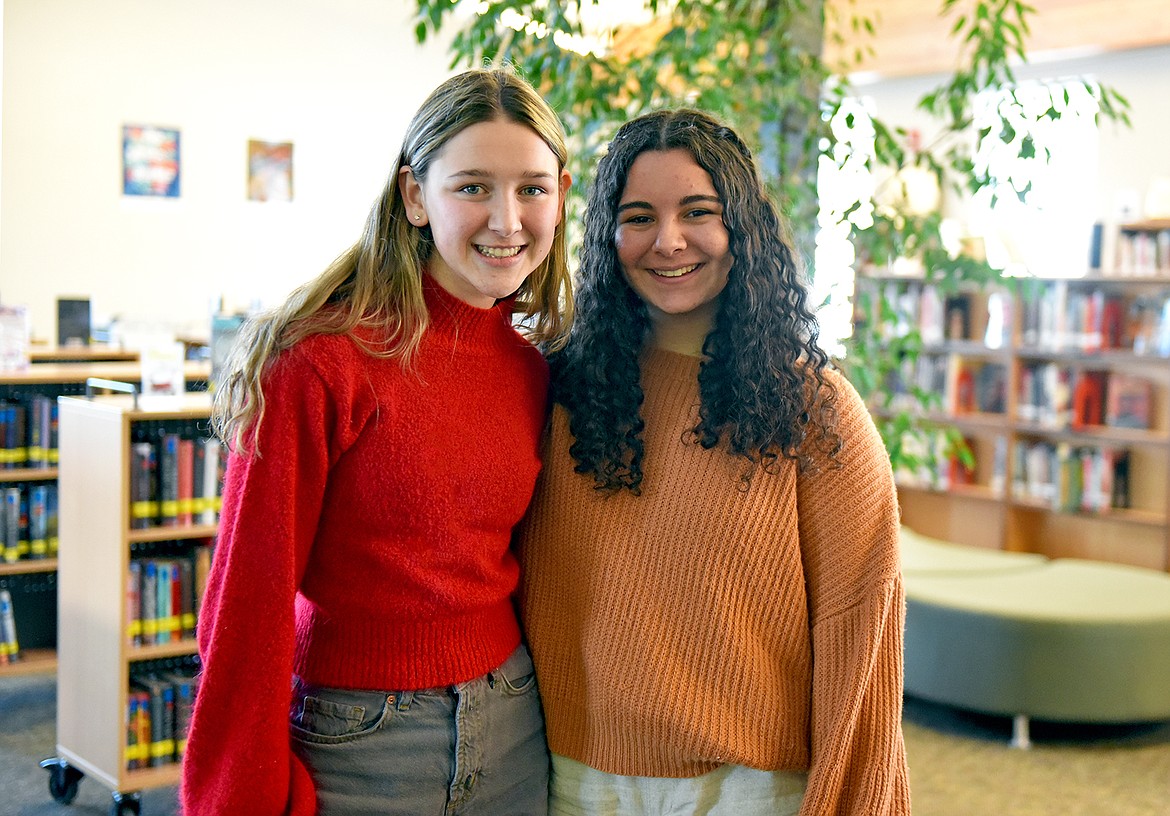 Whitefish High School freshmen Zoey Marzo and Lauren Rossi are working together with administration, school staff and the student body to discover ways to support student mental health and prevent teen suicide. They created a DECA project from their efforts which won in the state competition and qualifies the pair to compete in the national DECA competition. (Whitney England/Whitefish Pilot)