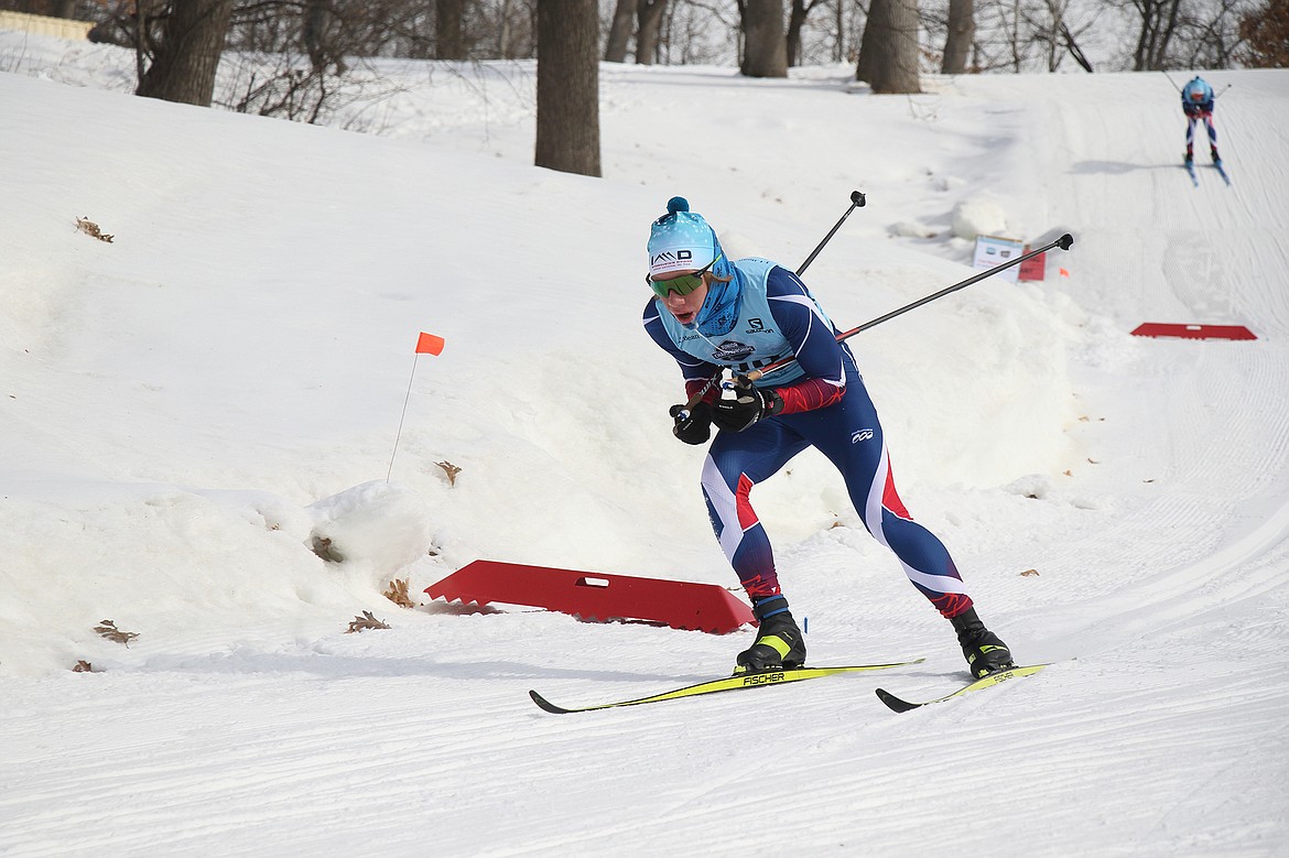 Glacier Nordic's Jacob Henson competes at Junior Nationals in Minnesota earlier this month. (Photo courtesy of Wayne Petsch)