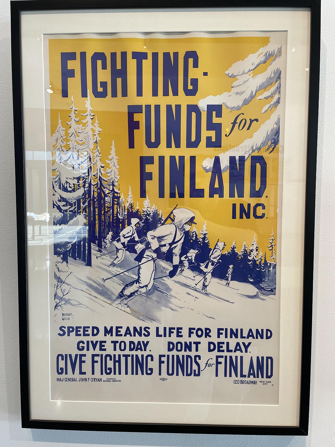 “Fighting Funds For Finland” solicited aid for Finnish relief during the roughly four-month-long Winter War that began when the Soviet Union invaded Finland on Nov. 30, 1939.