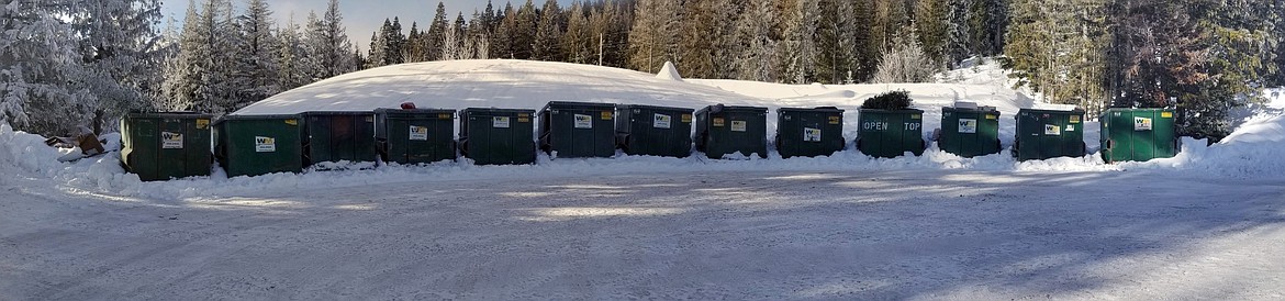 The Schweitzer Mountain transfer site is home to 10- to 13 collection bins. The site has experienced an abundance of misuse by those who use the site for waste that is not intended to be disposed of at the site, which is only meant for household waste.
