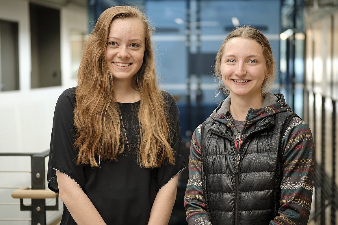 Montana State University students Brooklin Hunt, left, and Shannon Hamp have been named Goldwater Scholars. (Kelly Gorham/MSU)