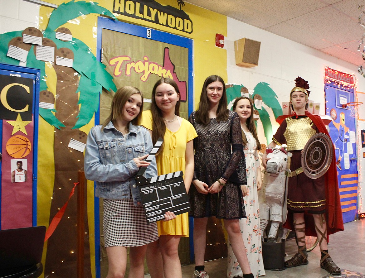 Mrs. Hinthorn's class with their USC themed door.