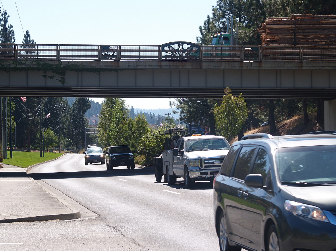 The U.S. 95 bridge over Northwest Boulevard. Construction on the bridge begins Monday.