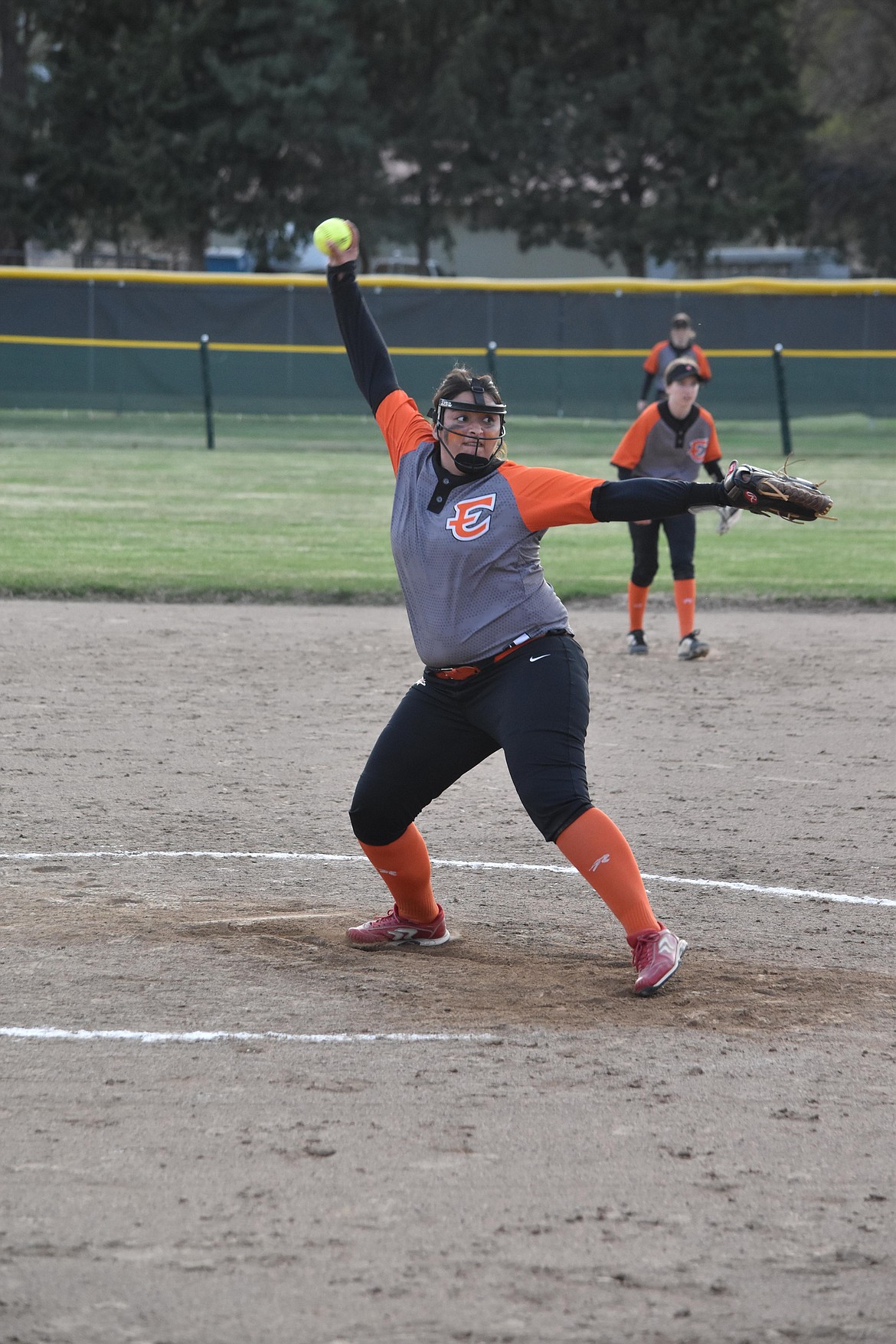 Ephrata High School junior Marlena Rodriguez pitches for the Lady Tigers during the doubleheader against East Valley on March 29 at Ephrata.