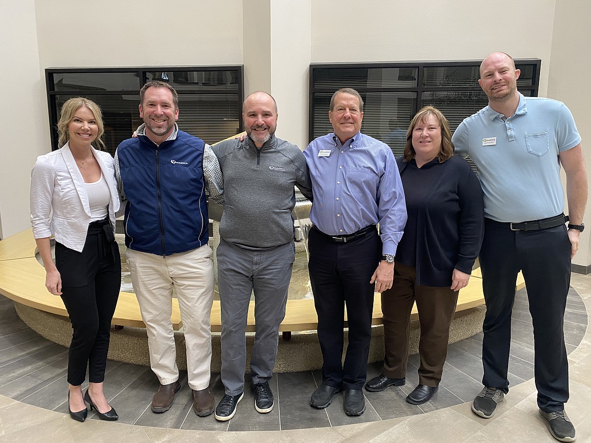 The team in the new Numerica office location, from left, Jessica Chavolla, Dan Pearse, Geoff Asan, Mark Beardsley, Kristi Hagan and Cory Thomasson.