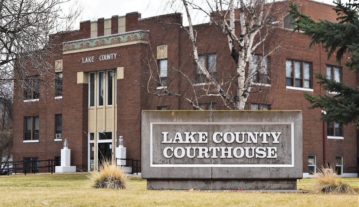 The Lake County Courthouse in Polson on Friday, April 1. (Scot Heisel/Lake County Leader)