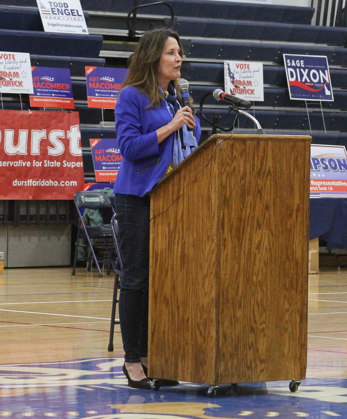 Lt. Governor Janice McGeachin at candidate forum in Bonners Ferry March 31.