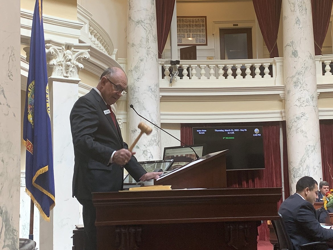 Senate President Pro Tem Chuck Winder brings the 2022 legislative session to a close Thursday afternoon.