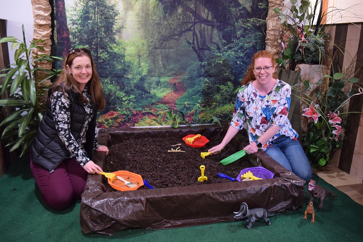 Andrea Schmaus and Missy Roark in the playbox of their non-profit, The Tree Fort Children’s Museum. Roark said they organized the new business to give parents and kids a stress-free place to play together. “You don’t have to clean up the mess,” Roark said. “It’s just nice to go somewhere that you can focus on play with your kids.”